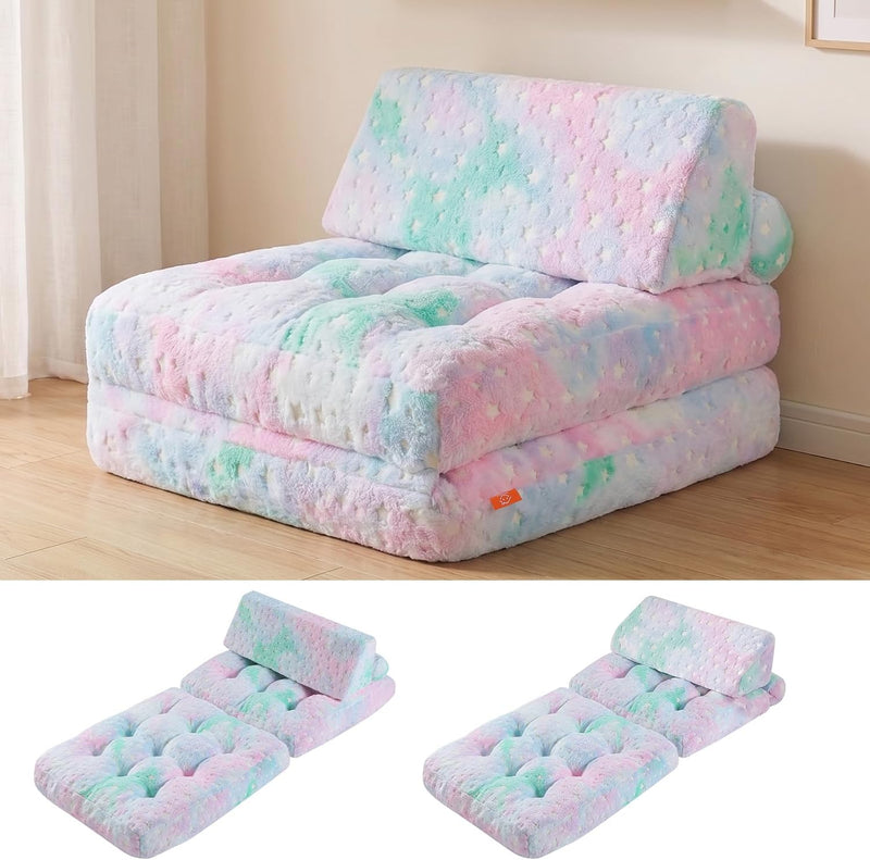 Kids Fold Out Sofa Bed Glow Stars Toddler