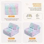 Kids Fold Out Sofa Bed Glow Stars Toddler