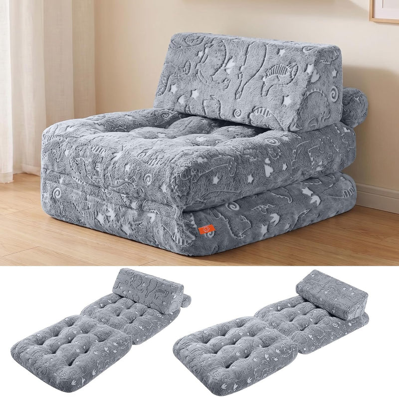 Kids Fold Out Sofa Bed Glow Stars Toddler