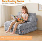 Kids Fold Out Sofa Bed Glow Stars Toddler