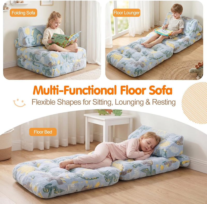 Kids Fold Out Sofa Bed Glow Stars Toddler