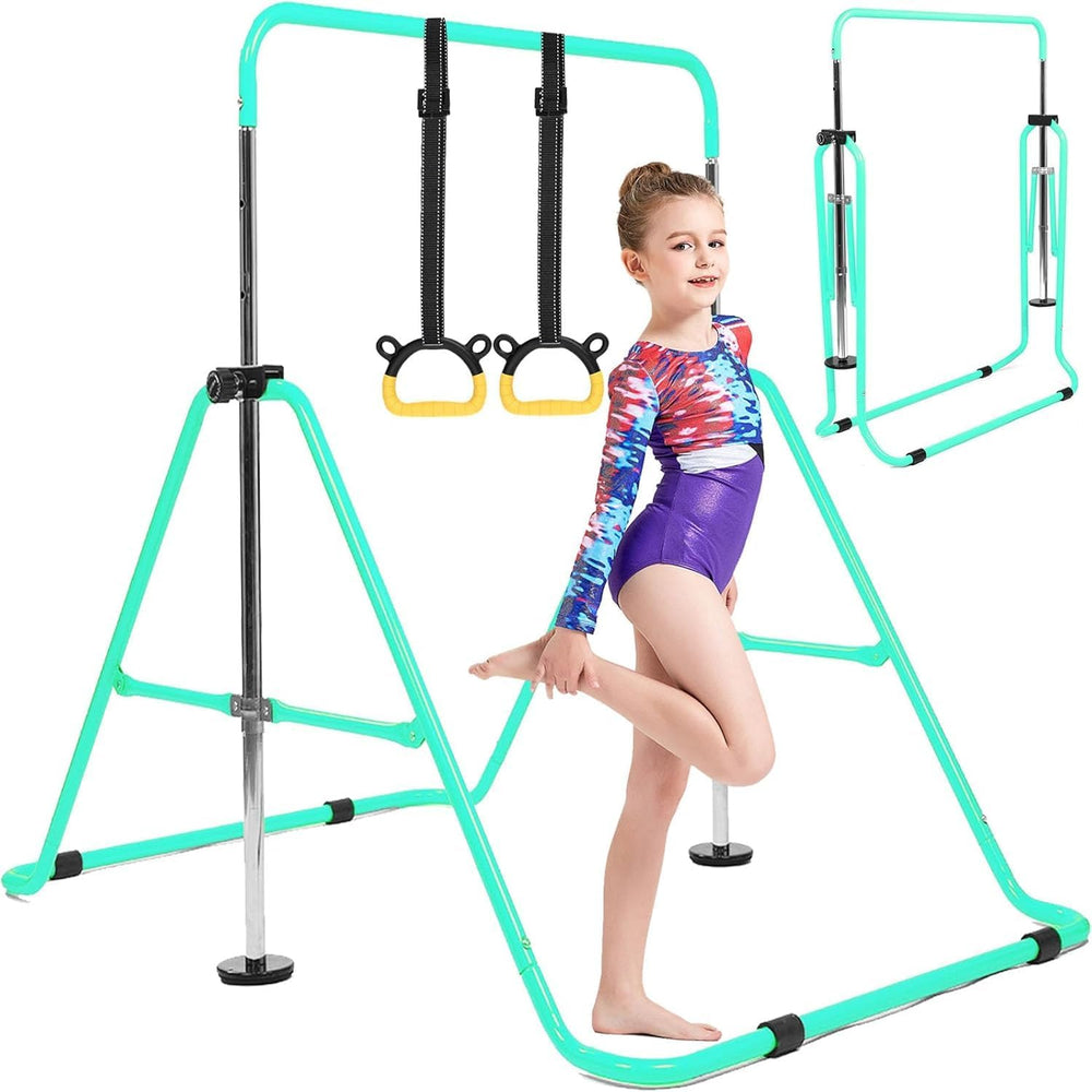 Kids Gymnastics Bar Foldable with Flying Ring