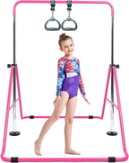 Kids Gymnastics Bar Foldable with Flying Ring