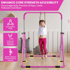 Kids Gymnastics Bar Foldable with Flying Ring