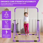 Kids Gymnastics Bar Foldable with Flying Ring