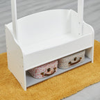 Kids Hanging Rail with Extra Storage Wooden Toddler