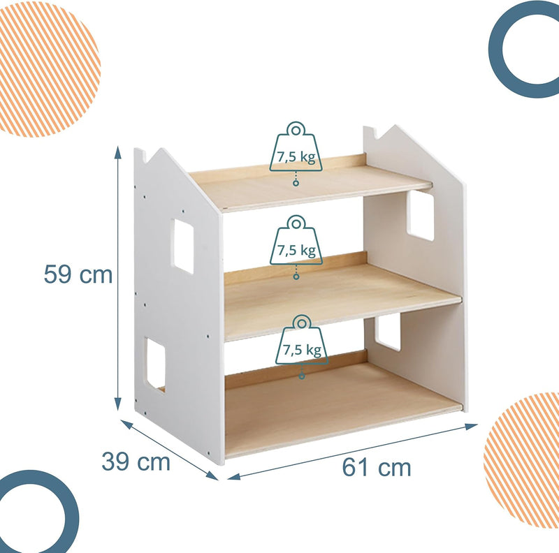 Kids' House-Shaped Bookcase