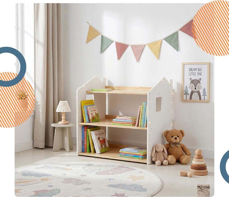 Kids' House-Shaped Bookcase