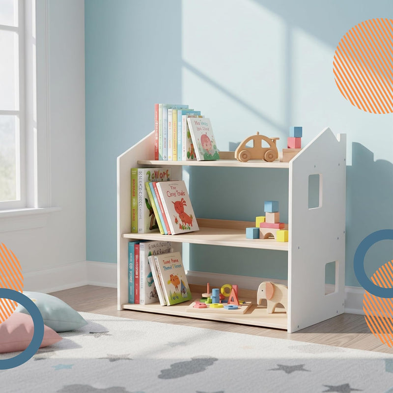 Kids' House-Shaped Bookcase
