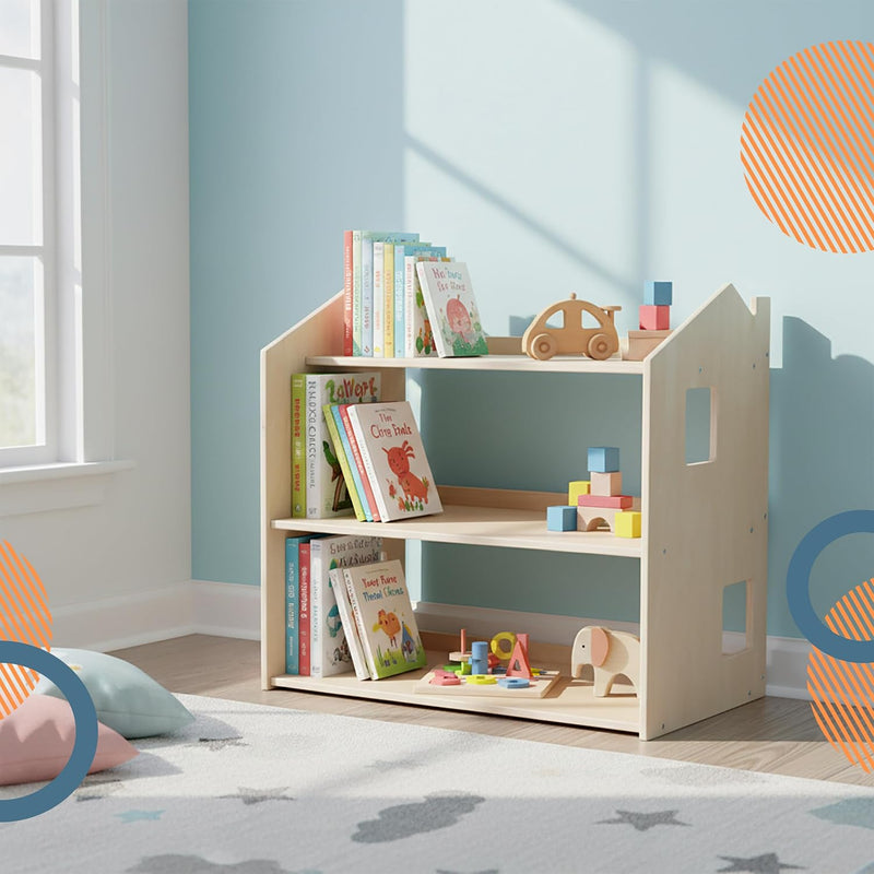 Kids' House-Shaped Bookcase