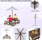 Kids Picnic Table Wooden Toddler Garden and Benches