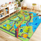 Kids Play Mat for Playroom City Life Road