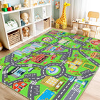 Kids Play Mat for Playroom City Life Road