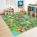 Kids Play Mat for Playroom City Life Road
