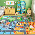 Kids Play Mat for Playroom City Life Road
