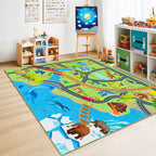 Kids Play Mat for Playroom City Life Road