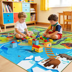 Kids Play Mat for Playroom City Life Road