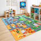 Kids Play Mat for Playroom City Life Road