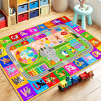 Kids Play Mat for Playroom City Life Road