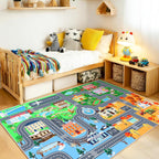 Kids Play Mat for Playroom City Life Road