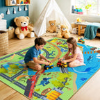 Kids Play Mat for Playroom City Life Road