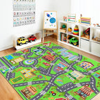 Kids Play Mat for Playroom City Life Road
