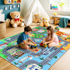 Kids Play Mat for Playroom City Life Road