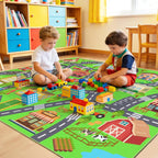 Kids Play Mat for Playroom City Life Road