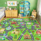 Kids Play Mat for Playroom City Life Road