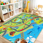 Kids Play Mat for Playroom City Life Road