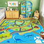 Kids Play Mat for Playroom City Life Road