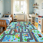 Kids Play Rug Town City Road Car Mat
