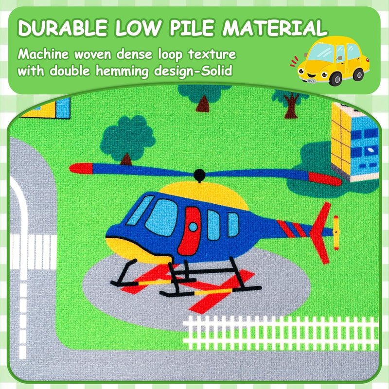 Kids Play Rug Town City Road Car Mat