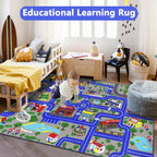 Kids Play Rug Town City Road Car Mat