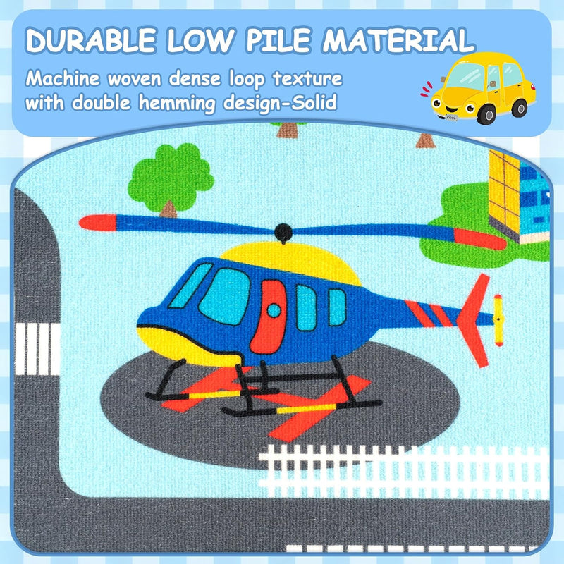 Kids Play Rug Town City Road Car Mat