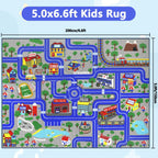 Kids Play Rug Town City Road Car Mat