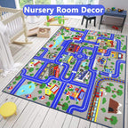 Kids Play Rug Town City Road Car Mat
