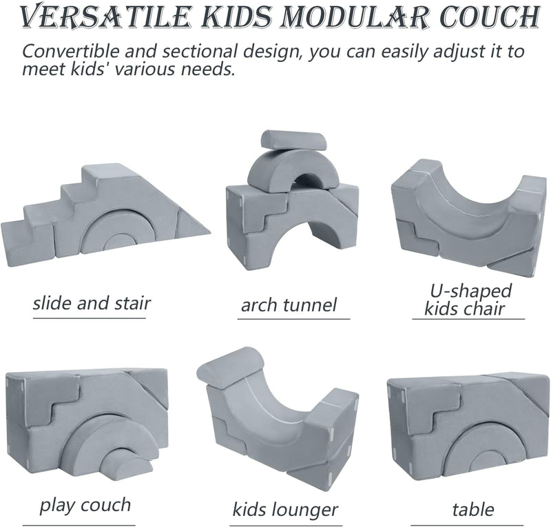 Kids Play Sofa Modular Toddler Climbing Couch Foam