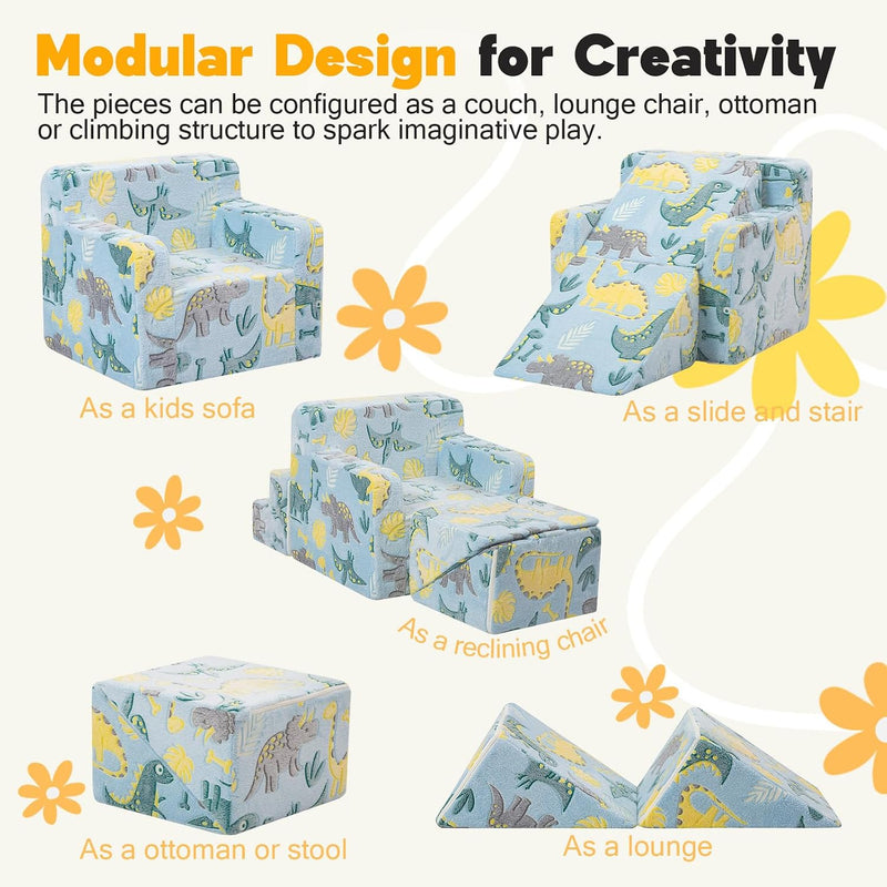 Kids Play Sofa Modular Toddler Climbing Couch Foam