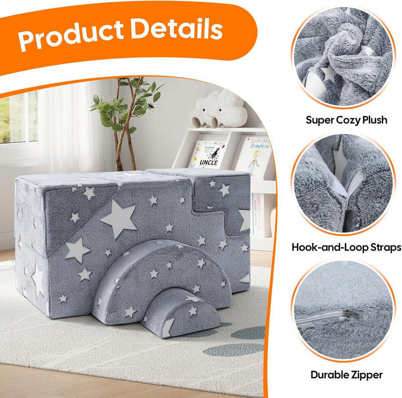 Kids Play Sofa Modular Toddler Climbing Couch Foam