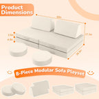 Kids Play Sofa Modular Toddler Couch Bed