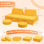 Kids Play Sofa Modular Toddler Couch Bed