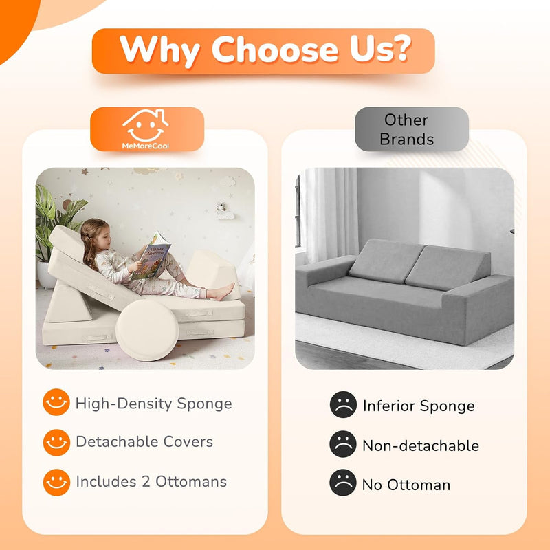 Kids Play Sofa Modular Toddler Couch Bed