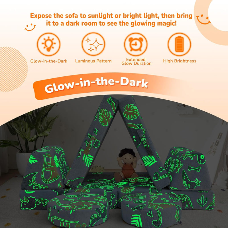 Kids Play Sofa Modular Toddler Couch Bed