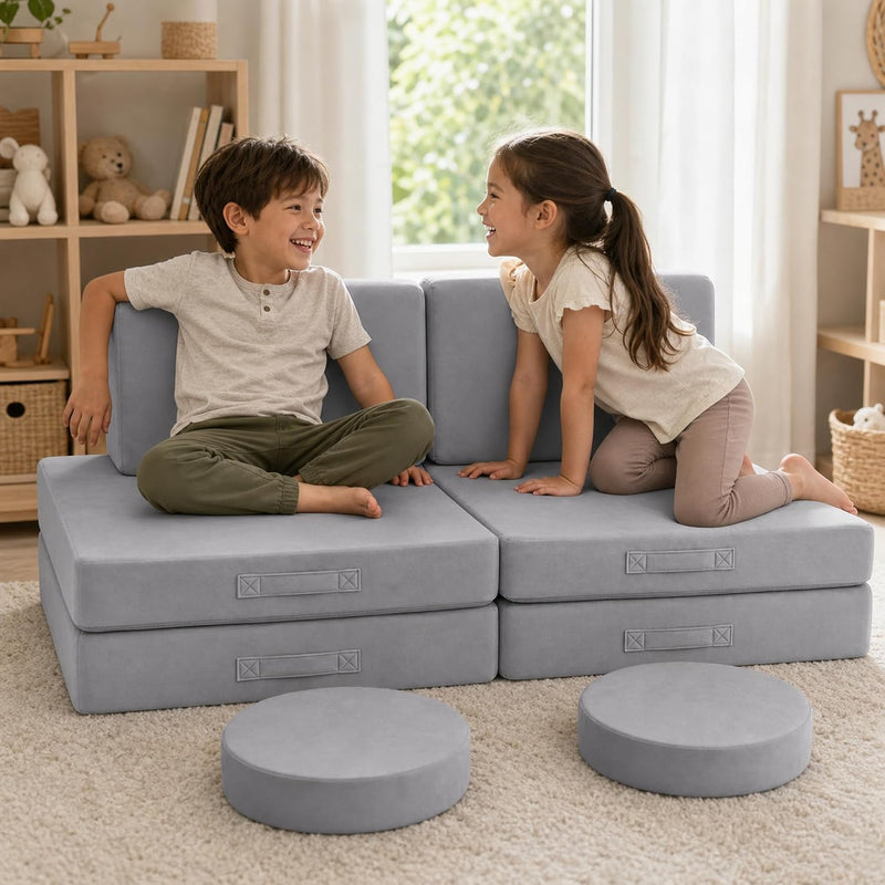 Kids Play Sofa Modular Toddler Couch Bed