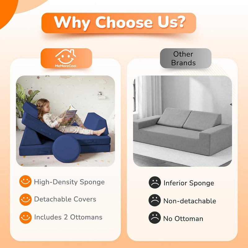Kids Play Sofa Modular Toddler Couch Bed