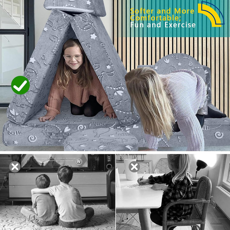 Kids Play Sofa Modular Toddler Couch Bed