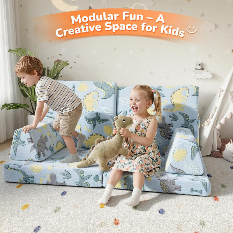 Kids Play Sofa Modular Toddler Couch Bed