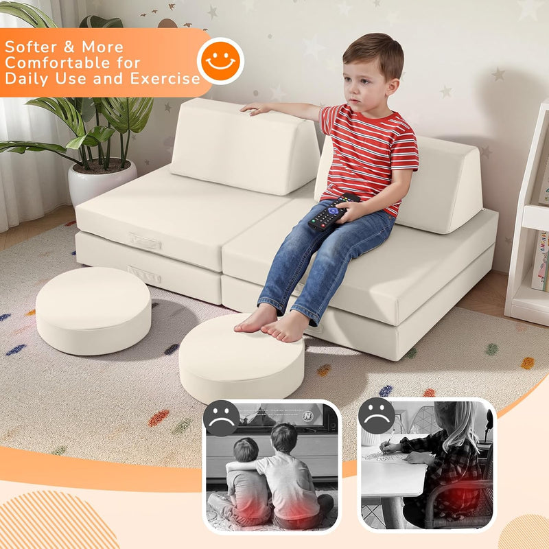 Kids Play Sofa Modular Toddler Couch Bed