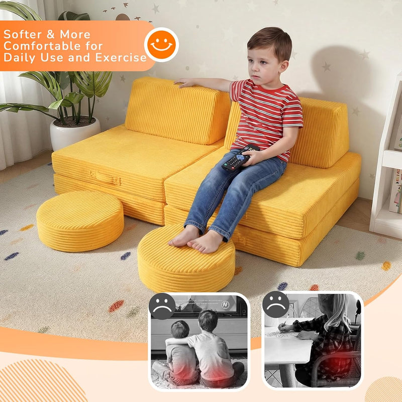 Kids Play Sofa Modular Toddler Couch Bed